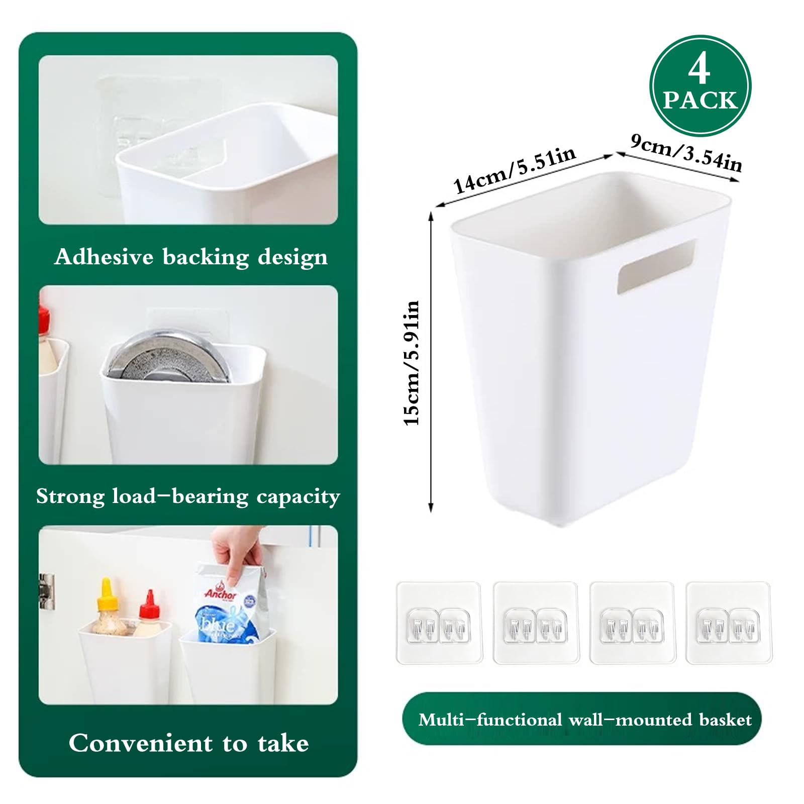 Senylanhxy self-adhesive wall storage box in bathroom keeps toiletries organized.