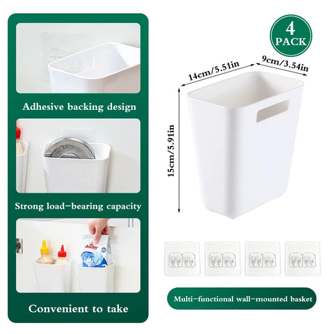 Senylanhxy self-adhesive wall storage box in bathroom keeps toiletries organized.