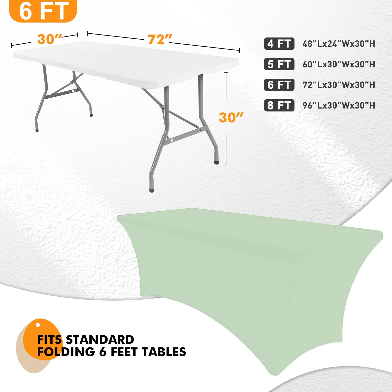 SEPARO Spandex table cover on table for banquet-style presentation