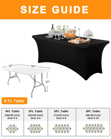 SEPARO banquet setup with black fitted tablecloth creates cohesive event styling.