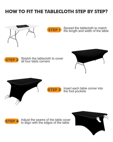 SEPARO machine-washable tablecloths easy to clean between uses for vendors.