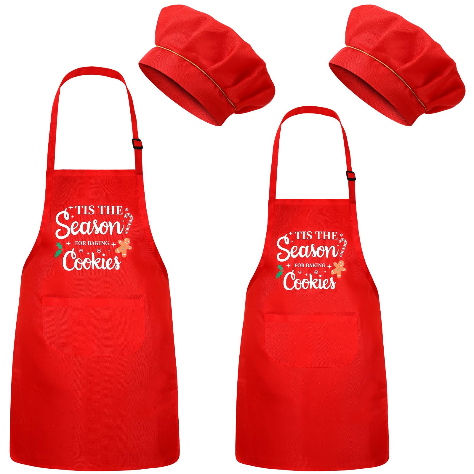SEPGLITTER Christmas apron set for adults and kids in the kitchen for family cooking