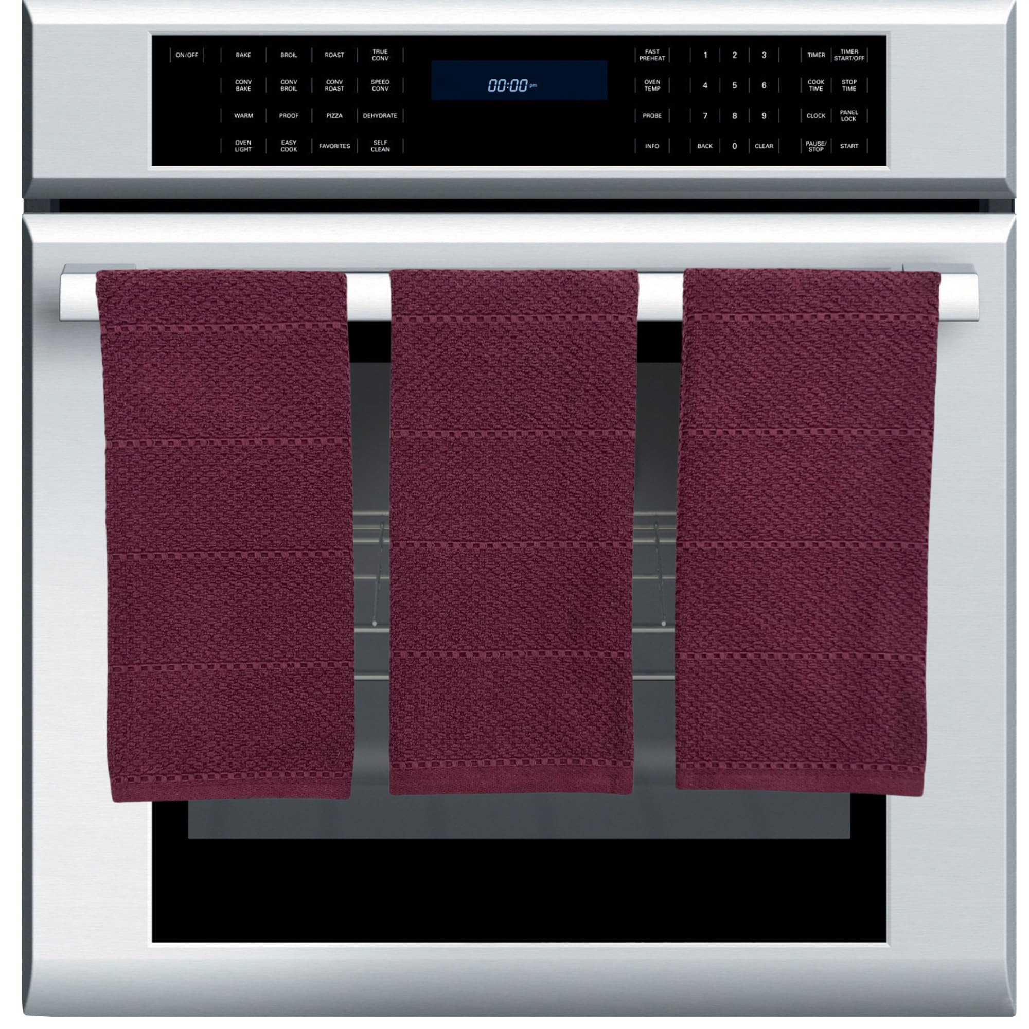 Serafina Home oversized 28x18 towel in action for quick spill absorption