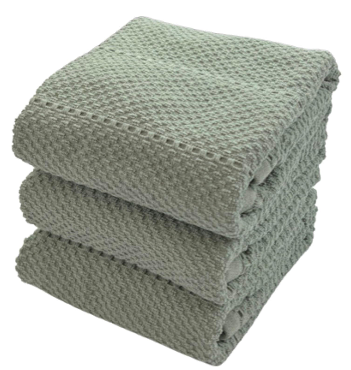 Serafina Home Sage Green kitchen towels on rack absorbent and quick-drying for busy kitchens