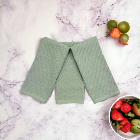 Serafina Home Sage Green terry loop closeup highlighting plush texture