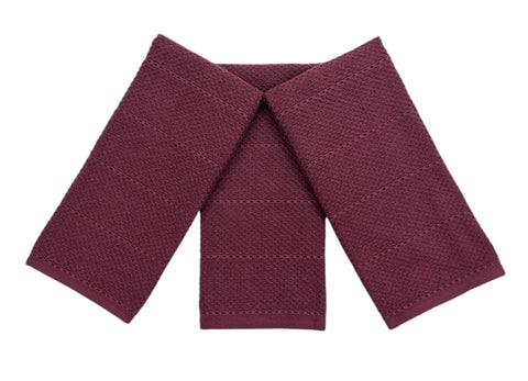 Serafina Home wine color towels brighten kitchens for versatile cleaning