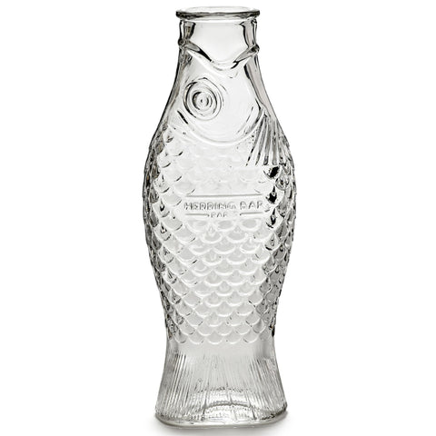 Serax glass water pitcher by Paola Navone, clear and versatile for daily use.