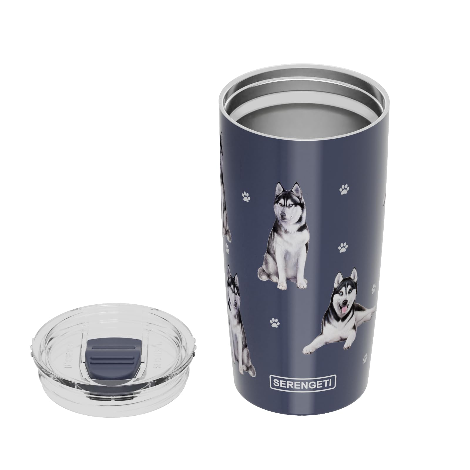 SERENGETI 20 oz stainless steel bottle maintains beverage temperature during commutes