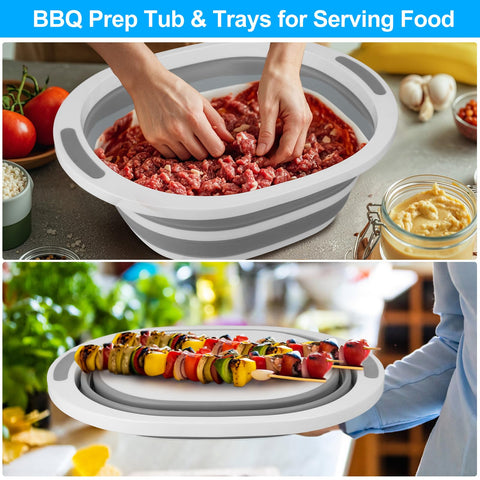 Seropy 2-in-1 dishpan and cutting board in one portable unit.