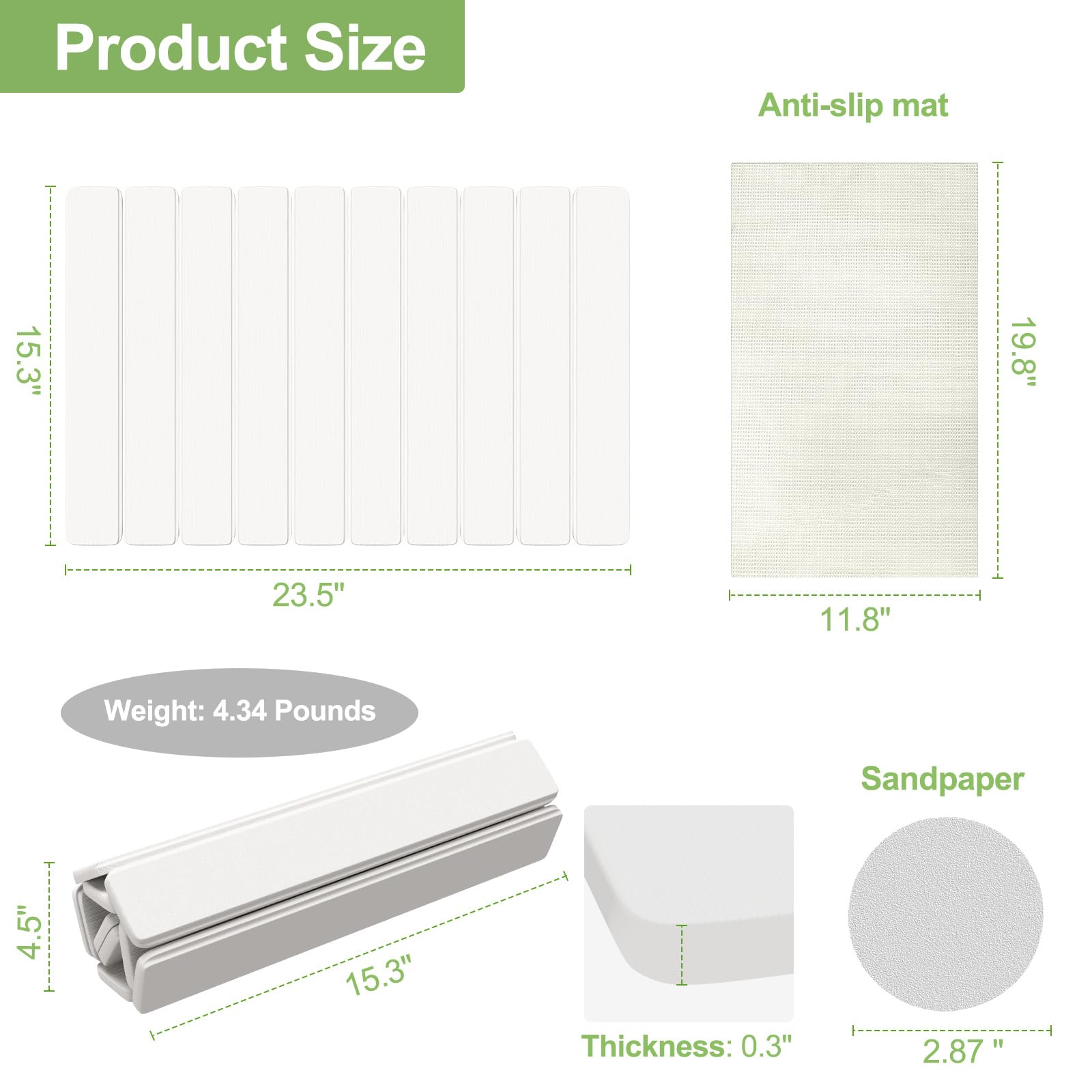 Seropy easy-clean drying mat cleans easily with rinse and air dry.