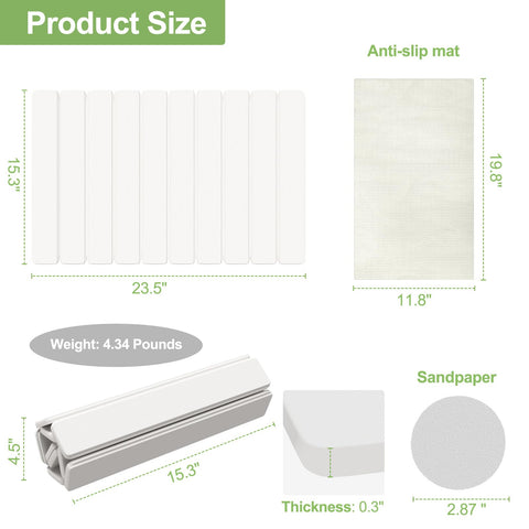 Seropy easy-clean drying mat cleans easily with rinse and air dry.