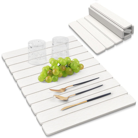 Seropy large stone drying mat on kitchen counter for fast drying.