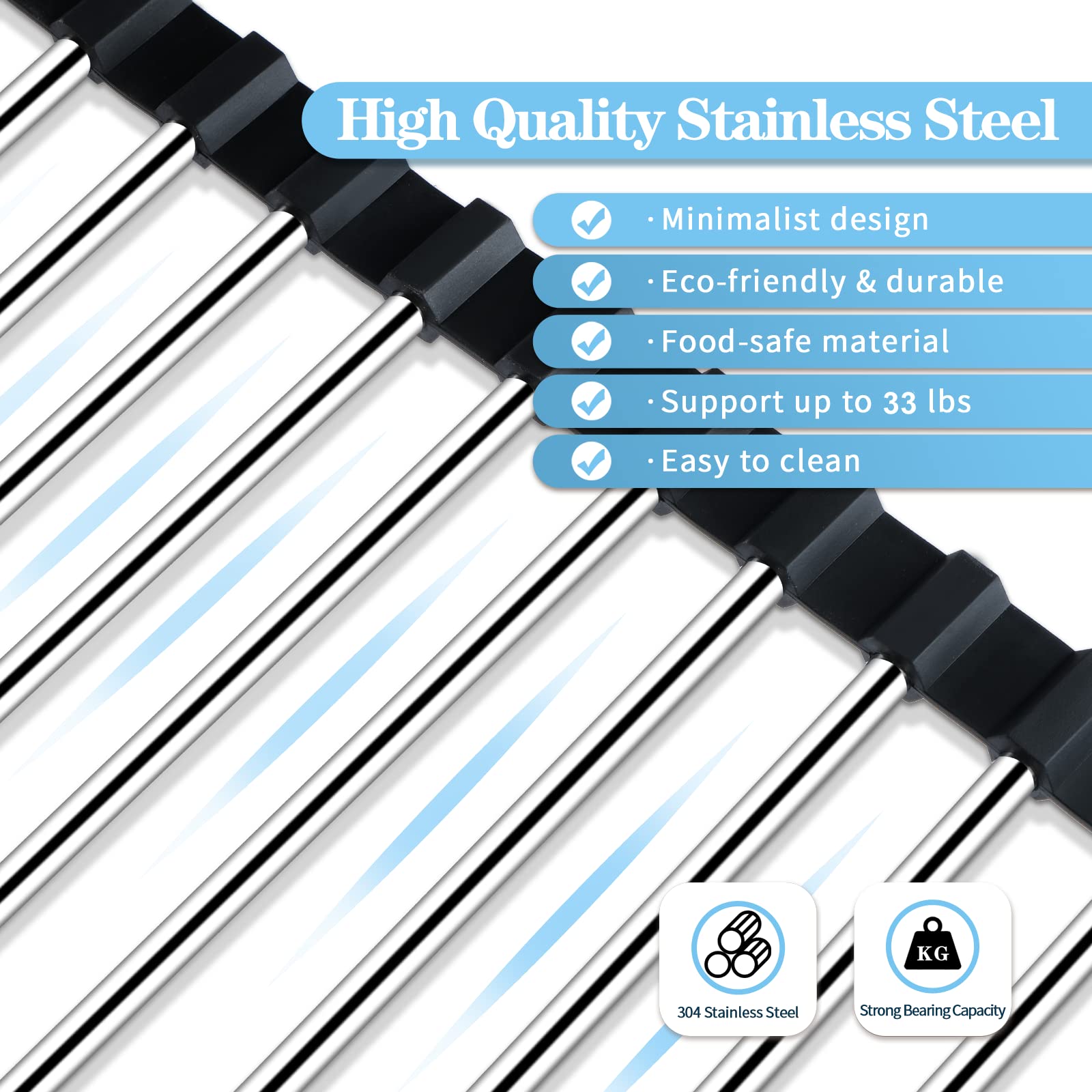 Seropy non-slip drying mat protects counters while dishes dry.