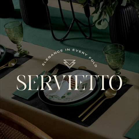 Servietto 200 linen-feel napkins ideal for wedding receptions and upscale events.