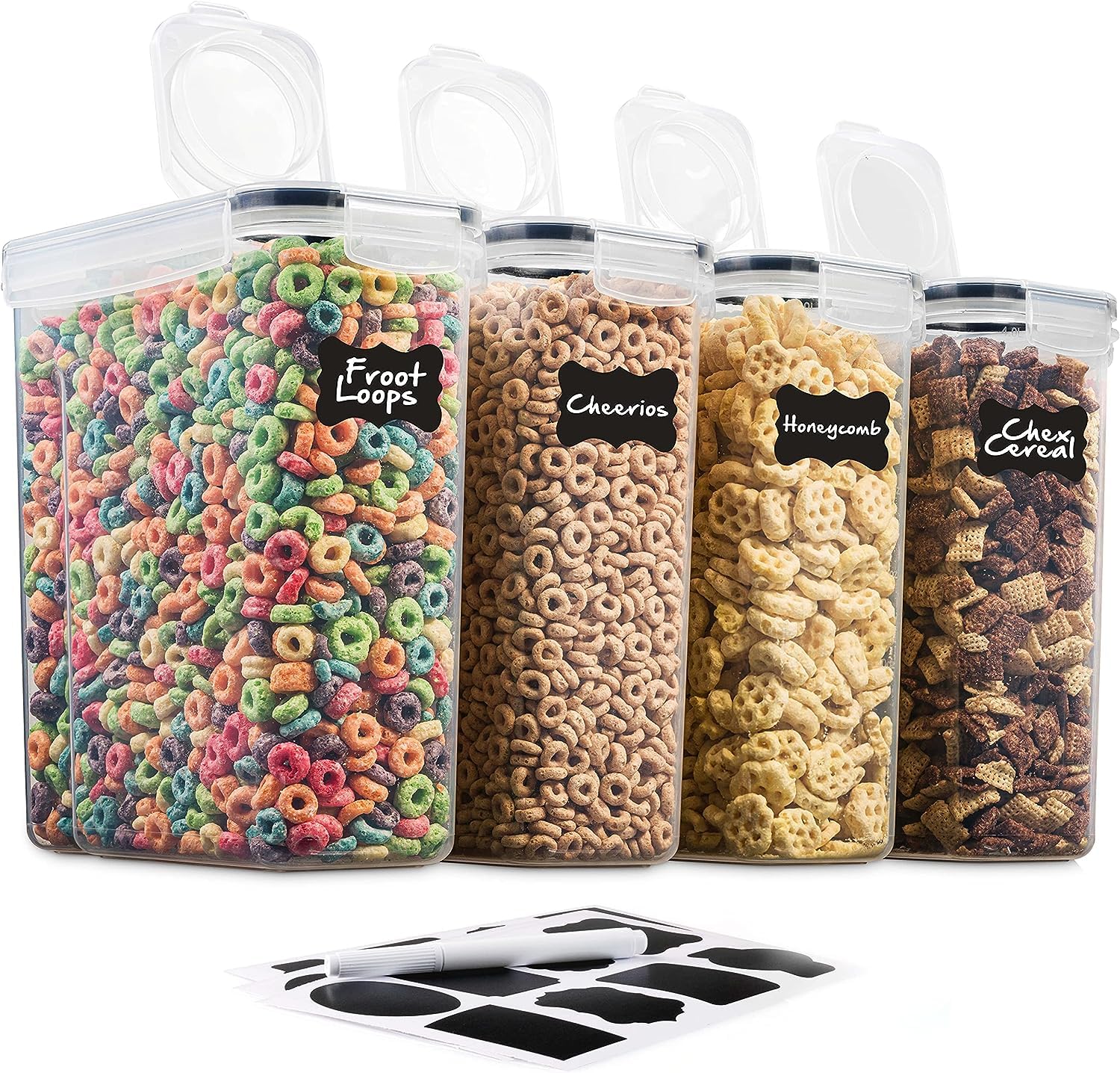 Seseno 4L stackable storage containers maximize pantry space and visibility