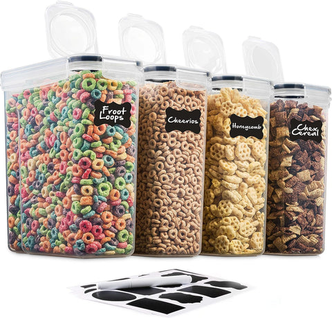 Seseno 4L stackable storage containers maximize pantry space and visibility