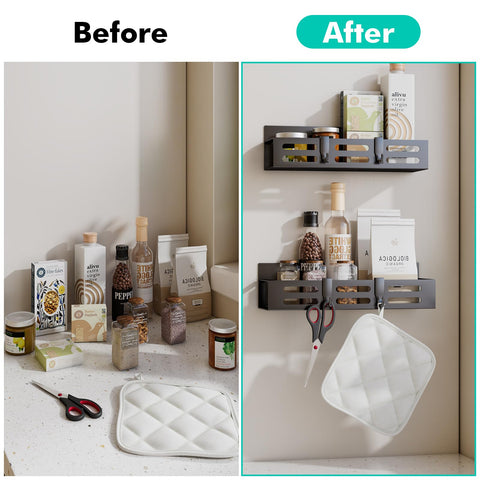 SETBAOO 10-pound magnet strength keeps jars and bottles stable.