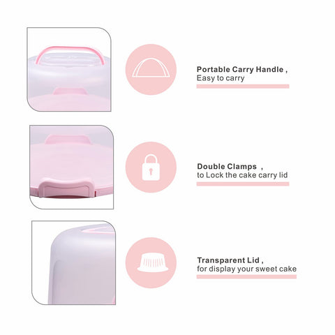 SETLUX cake carrier fits up to 11in diameter for versatile sizes