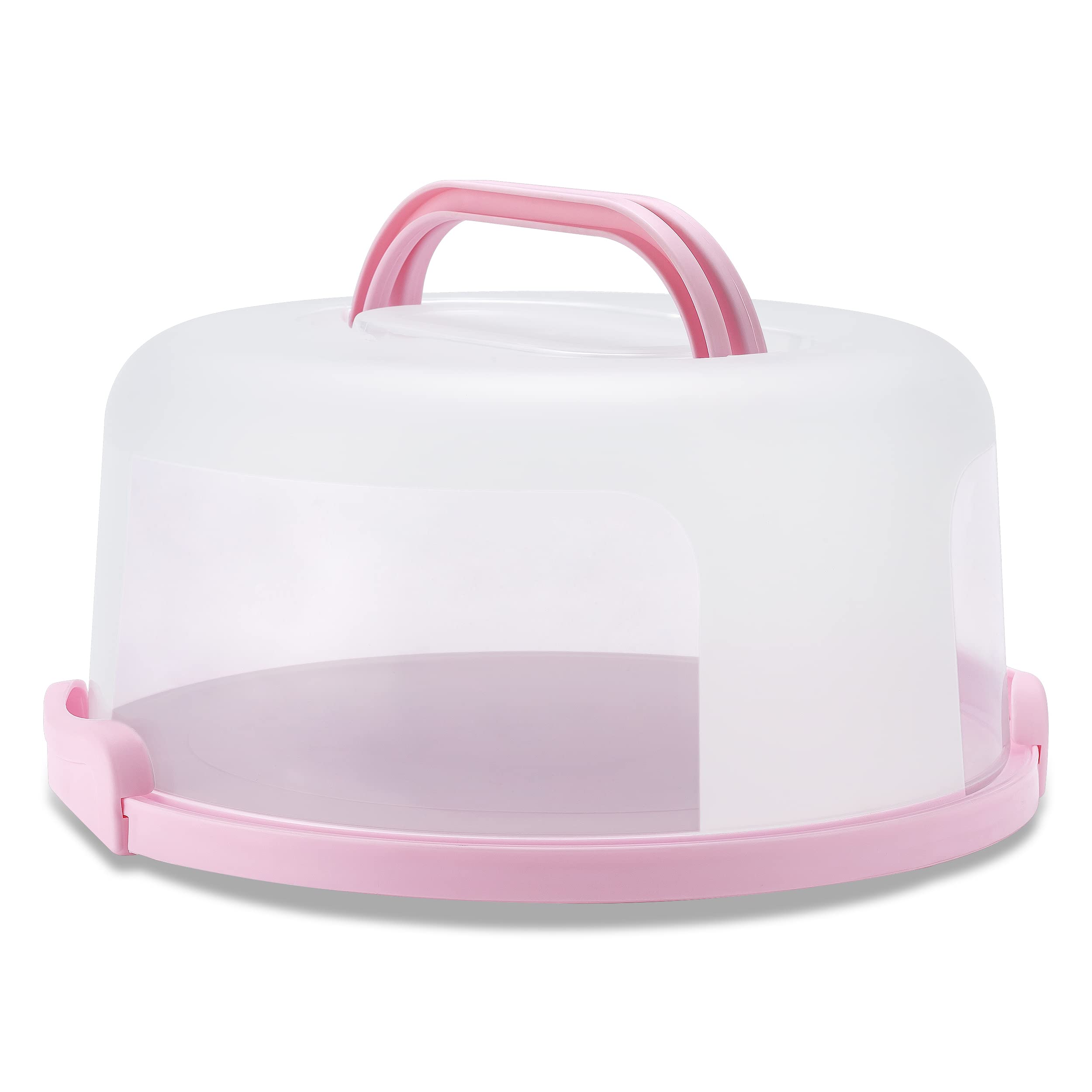 SETLUX cake carrier side view in pink for easy carry