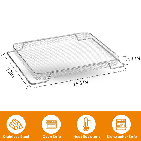 SettleDown mesh baskets showcase durable stainless steel for secure, non-stick cooking