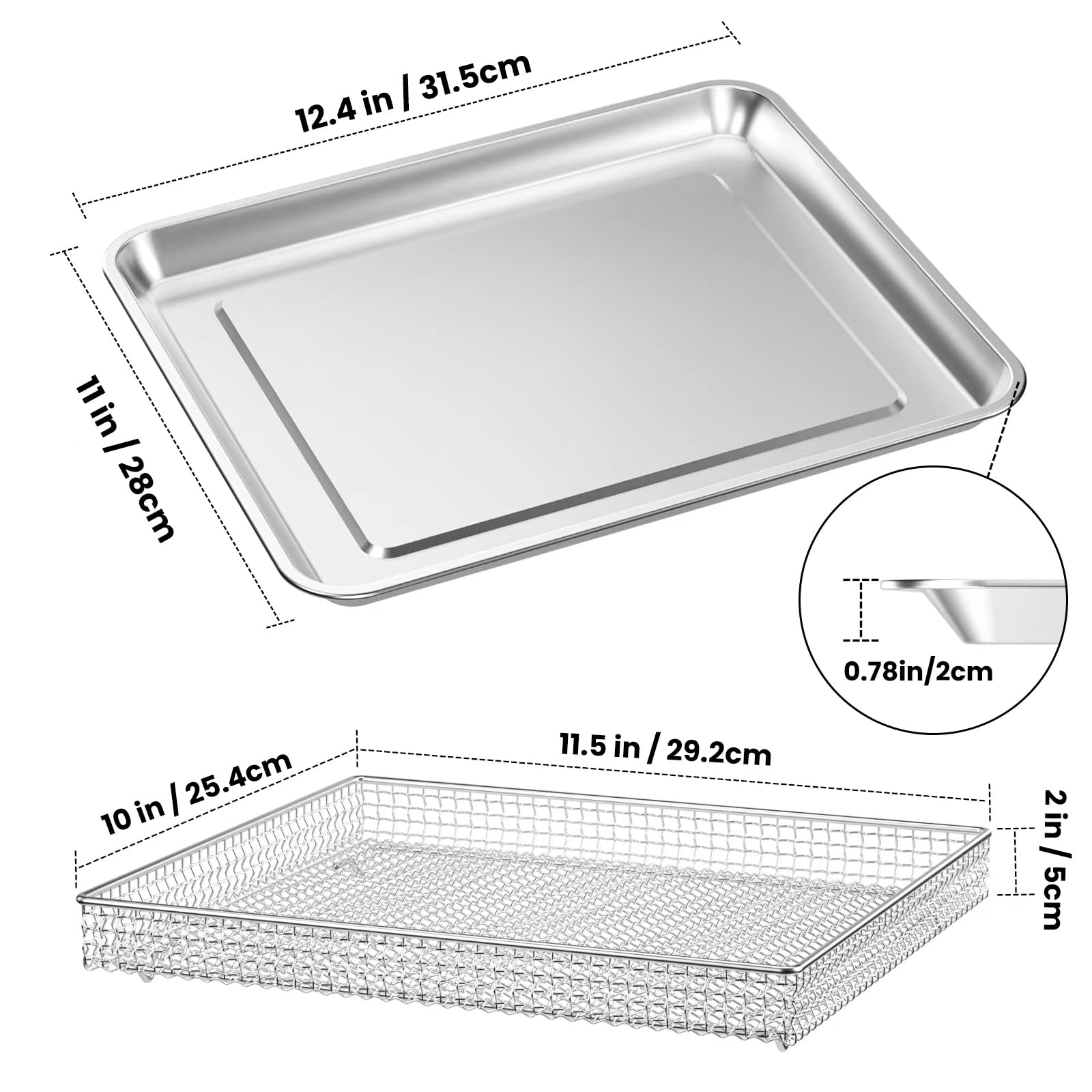 SettleDown dishwasher-safe tray and basket for quick cleanup.