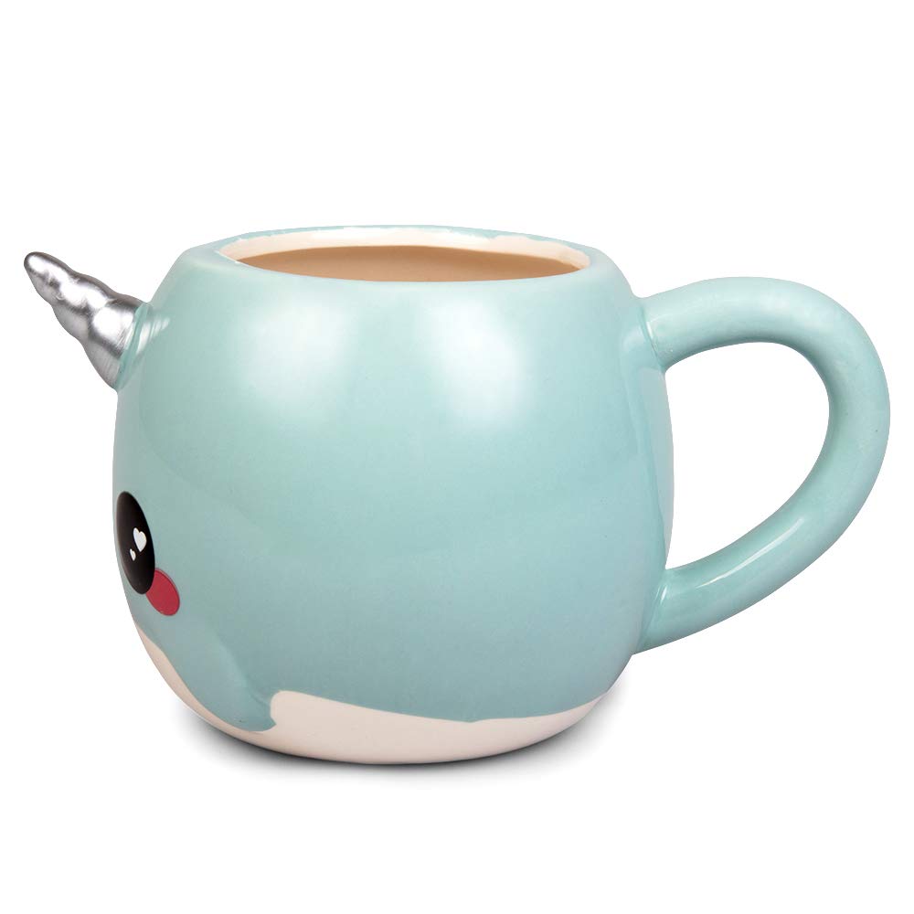Seven20 narwhal mug showing 18-ounce capacity for generous pours.