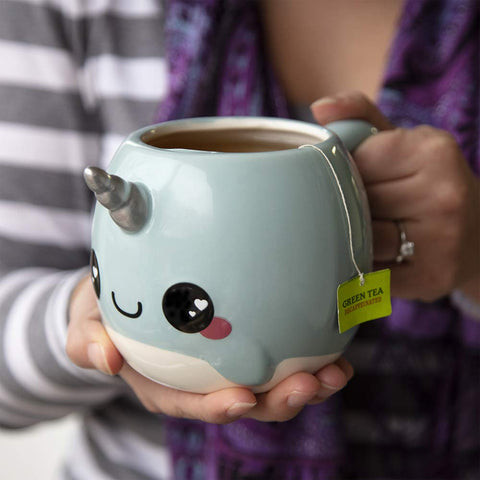 Gift-ready Seven20 Narwhal mug packaging for a delightful present.