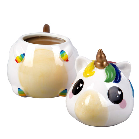 Seven20 Rainbow hair unicorn mug design brightens morning routine