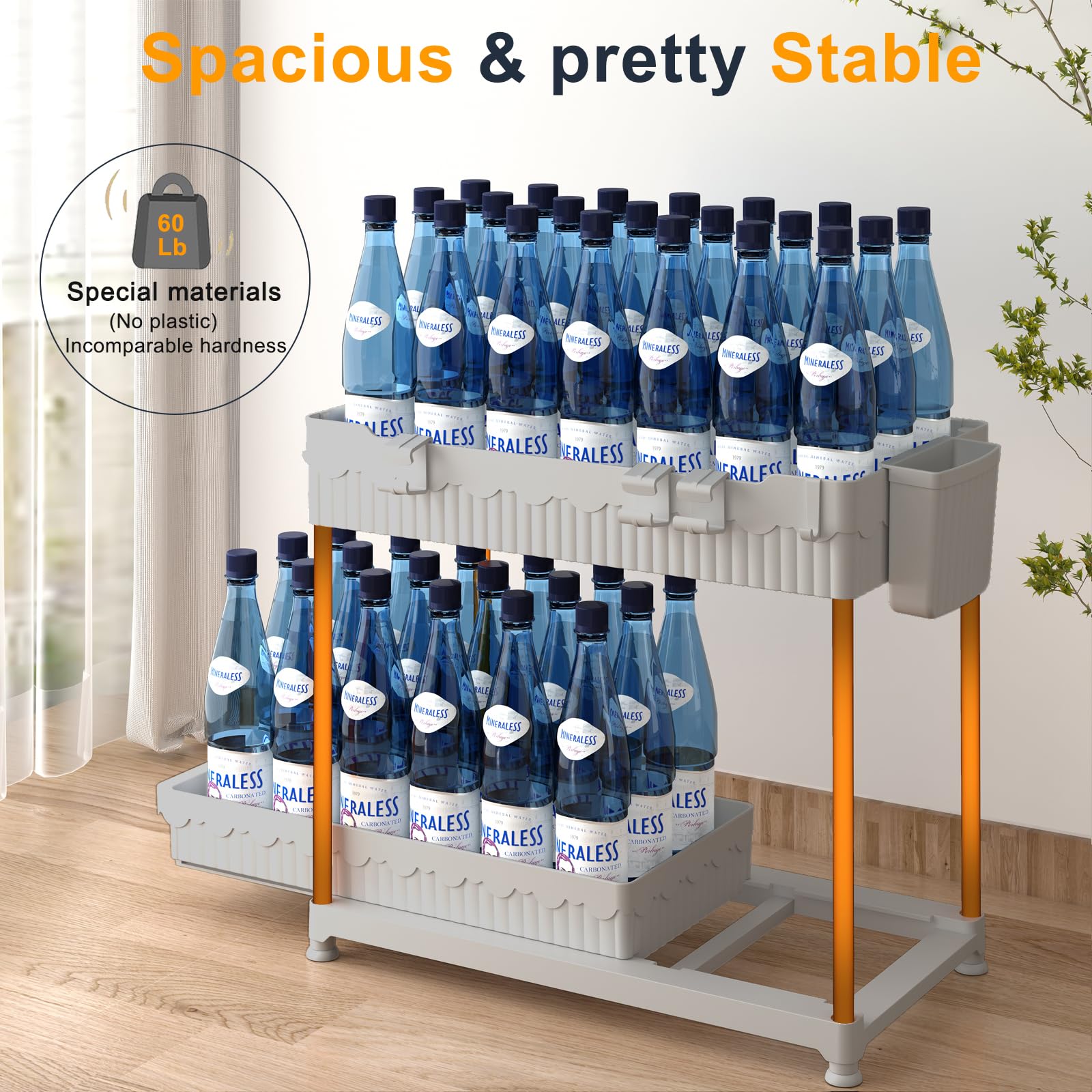 Sevenblue accessories include hanging cups and C-hooks for versatility.