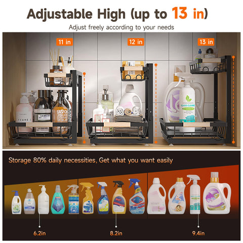 Sevenblue adjustable-height design lets you tailor the height to your cabinet.
