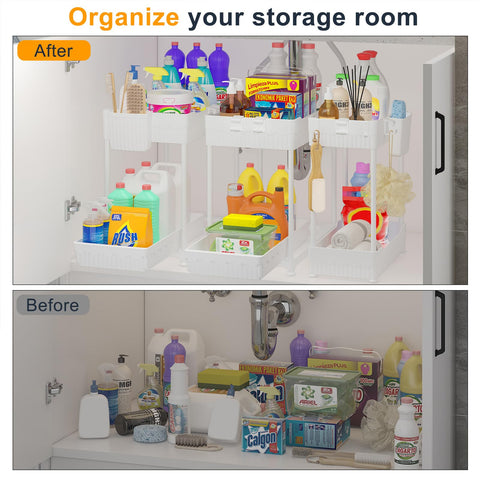 Sevenblue bathroom organizer with non-slip feet stays in place