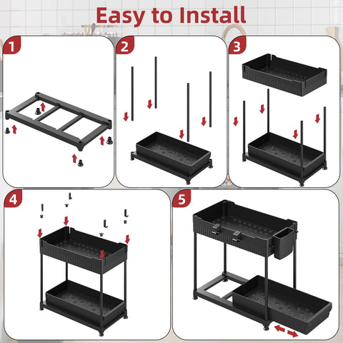 Sevenblue black finish adds a modern look to cabinets.