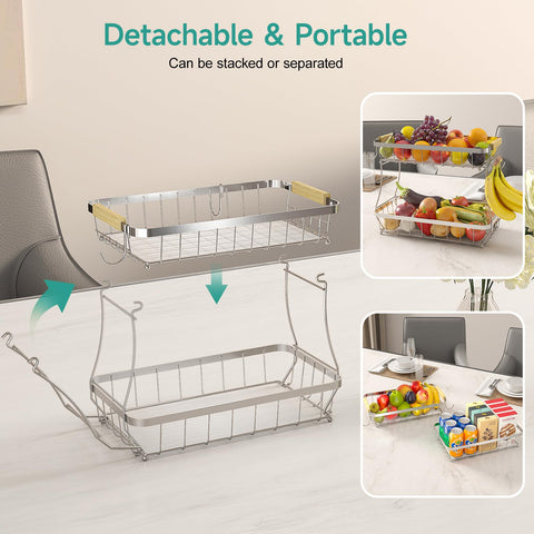 Detachable metal bowl from Sevenblue basket for simple storage or gifting.