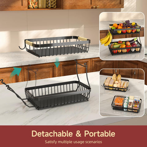 Sevenblue detachable metal bowl offers versatile storage for bread and snacks.