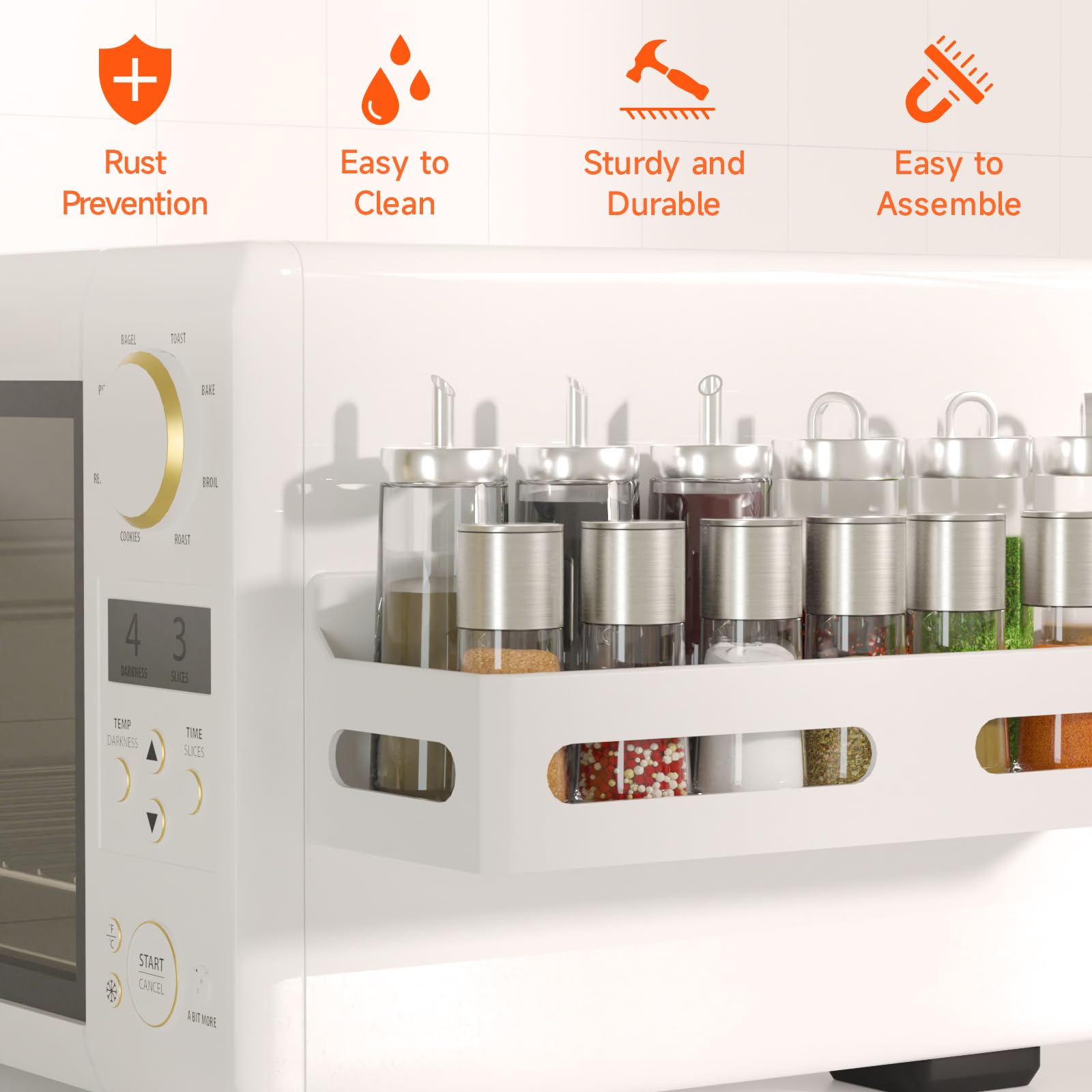 Sevenblue fridge organizer with four hooks improves kitchen organization