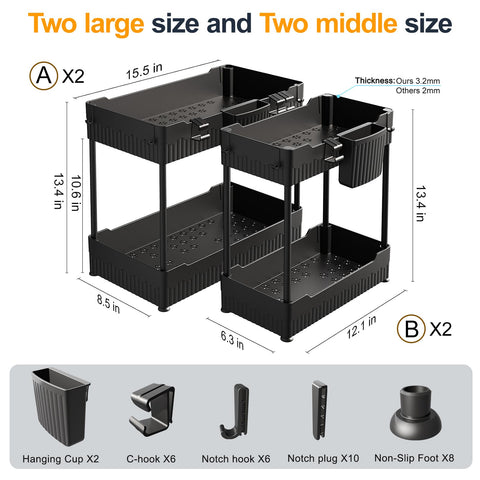 Sevenblue kitchen and bathroom shelf helps declutter counters and cabinets