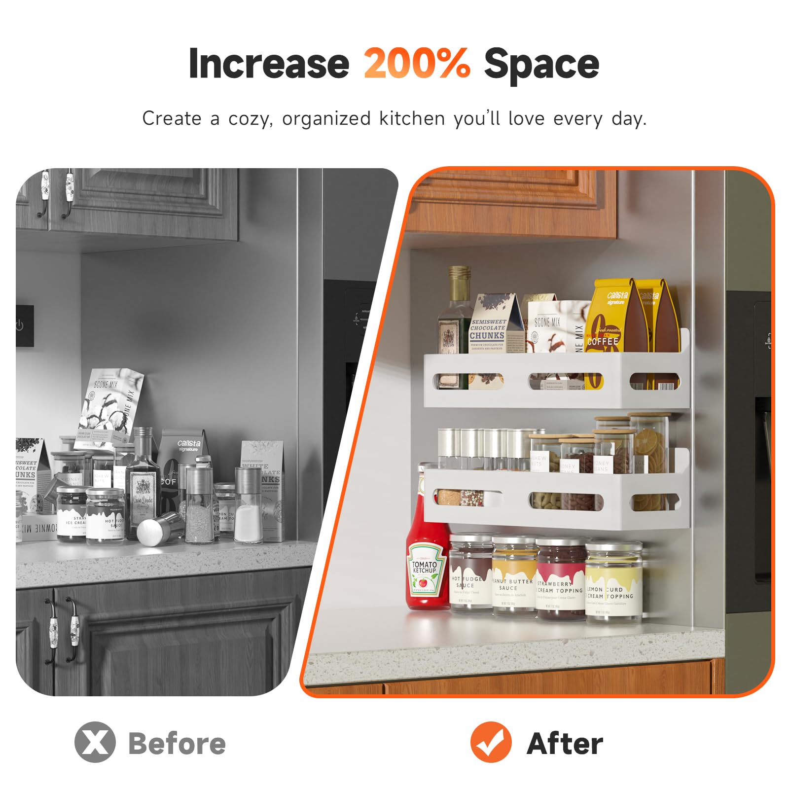 Sevenblue magnetic shelf for fridge mount durable plastic design