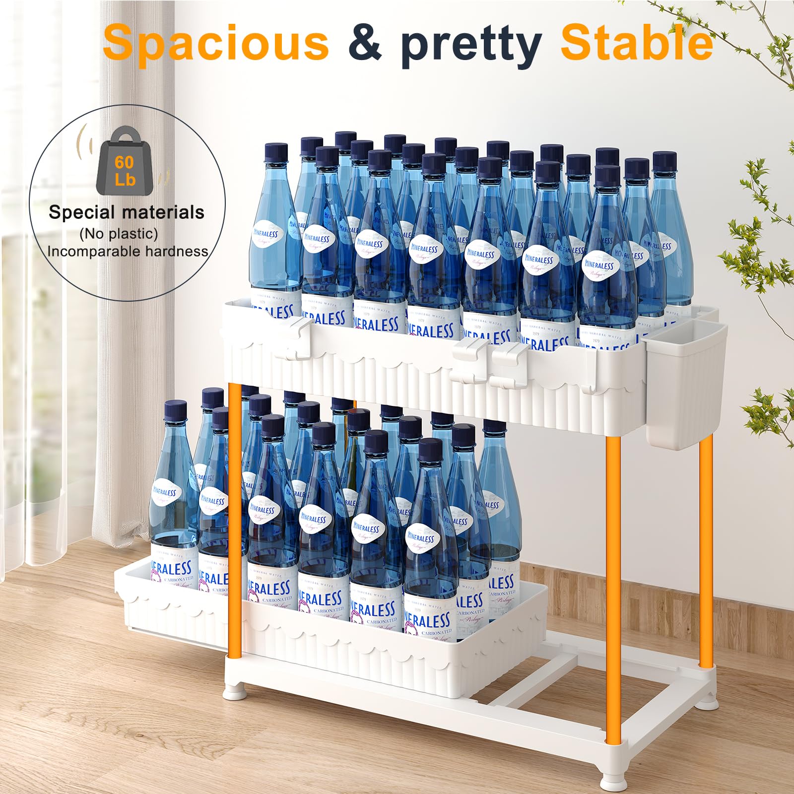 Sevenblue reinforced metal shelf rods handle up to 40 pounds