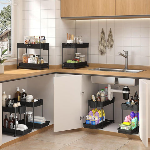 Sevenblue organizer with C-hooks attachment for utensils and small tools.