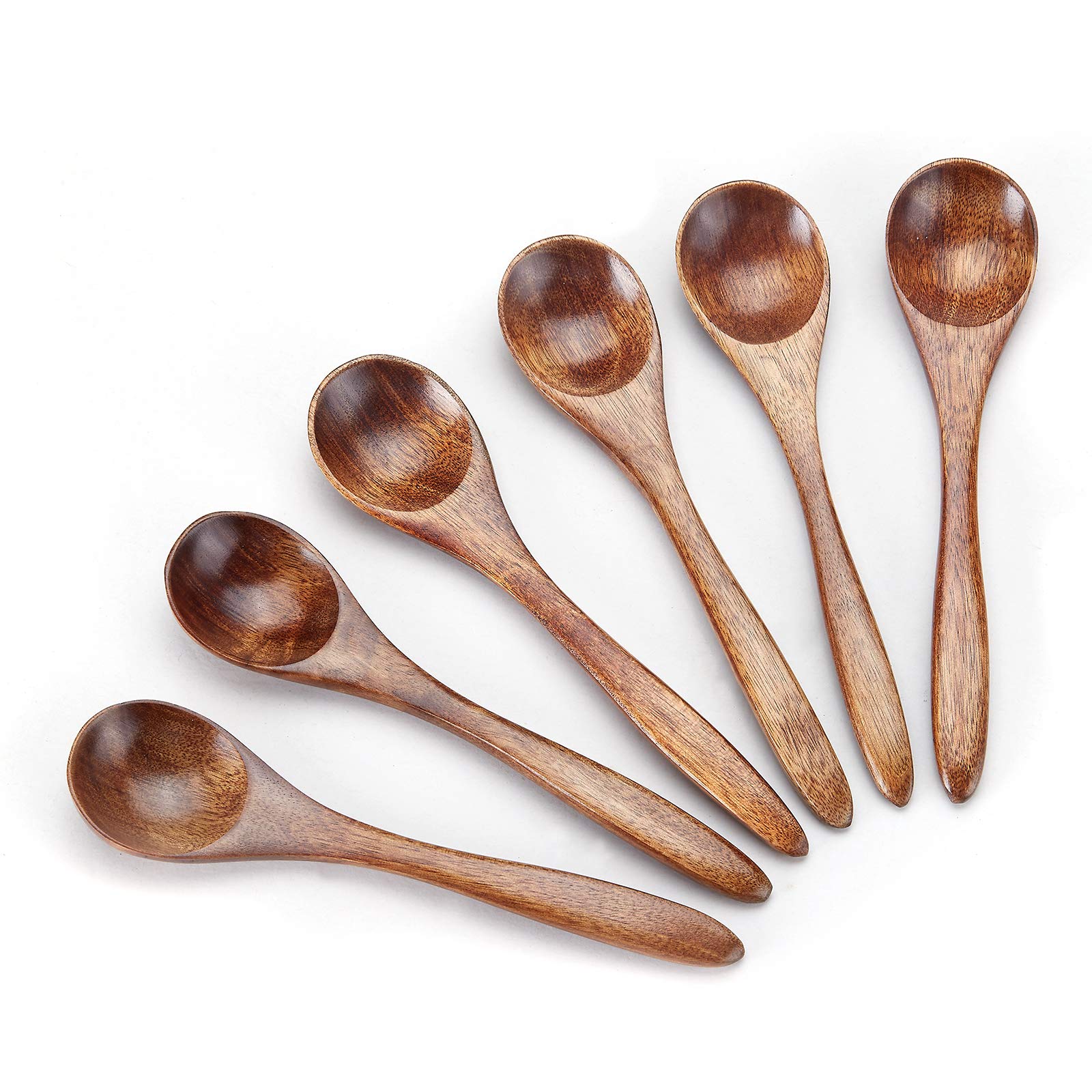 Sevensun six-piece small wooden spoon set for versatile kitchen use