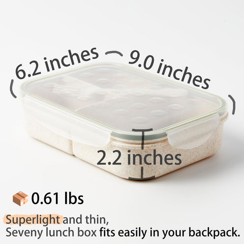 SEVENY Bento Box microwave and dishwasher-safe for easy cleaning.