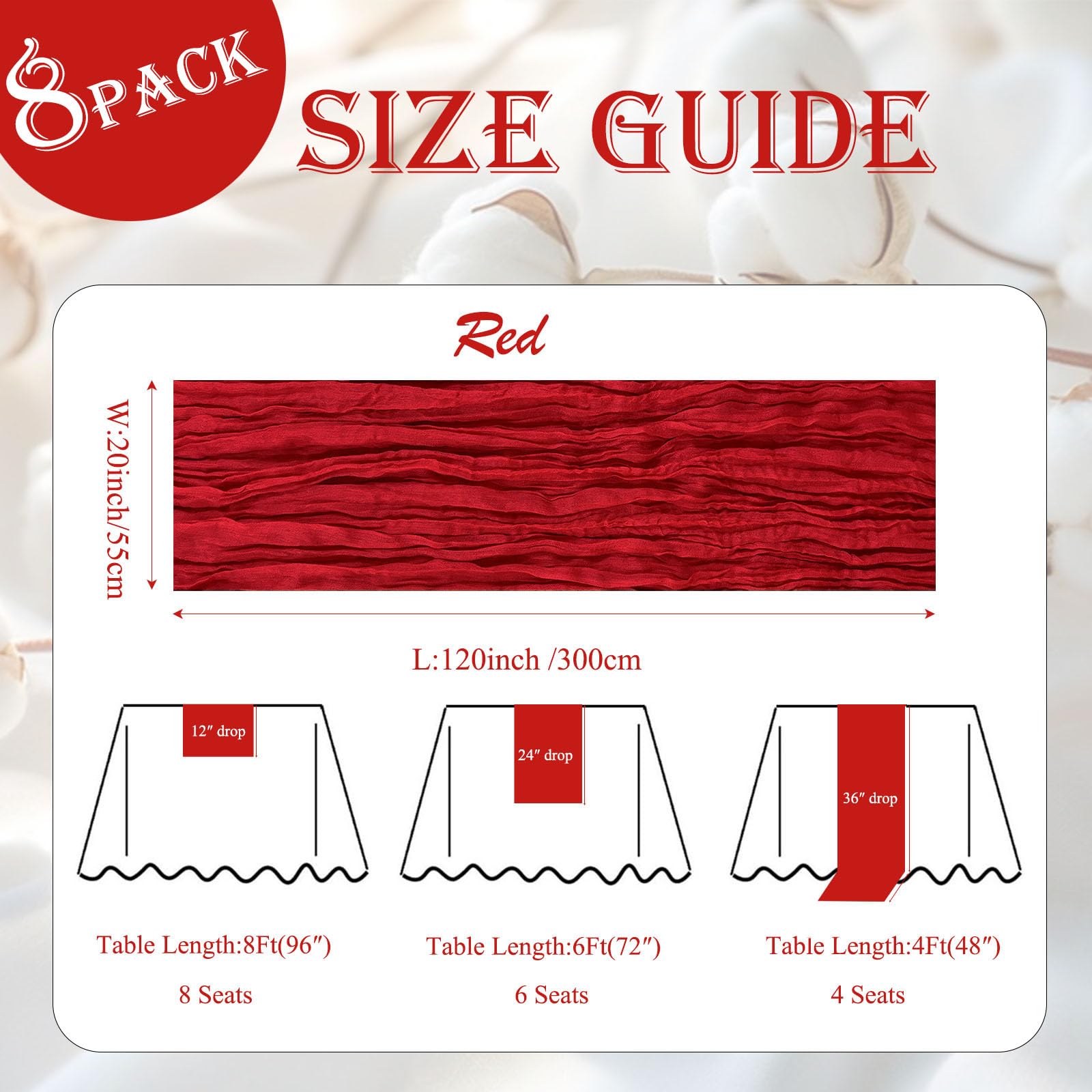 Seveups romantic rustic red table runner highlights Boho style