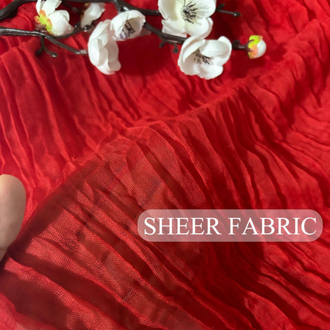 Seveups wedding reception backdrop using cheesecloth red runner