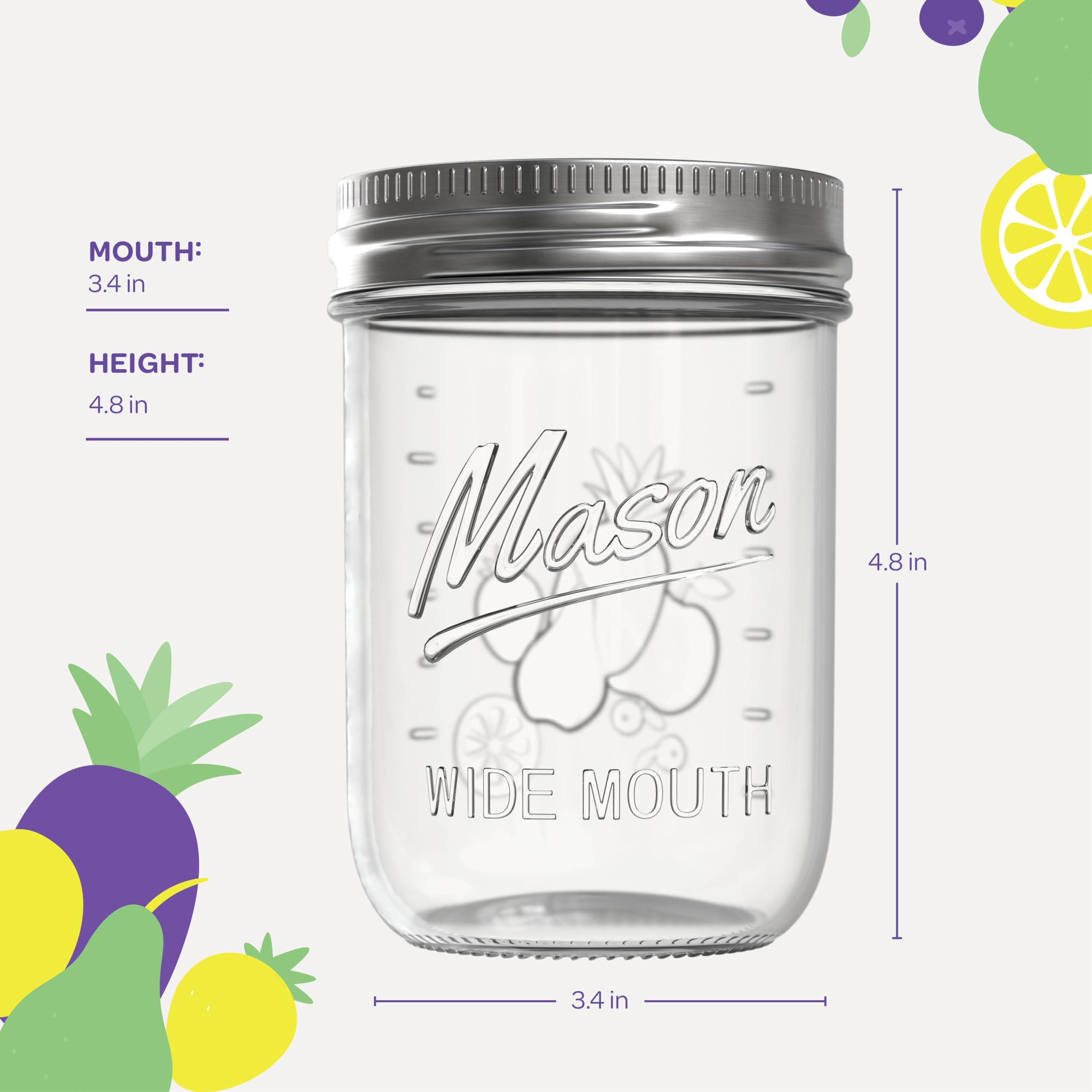SEWANTA jars ideal for beverages, smoothies, salads, and DIY party decor