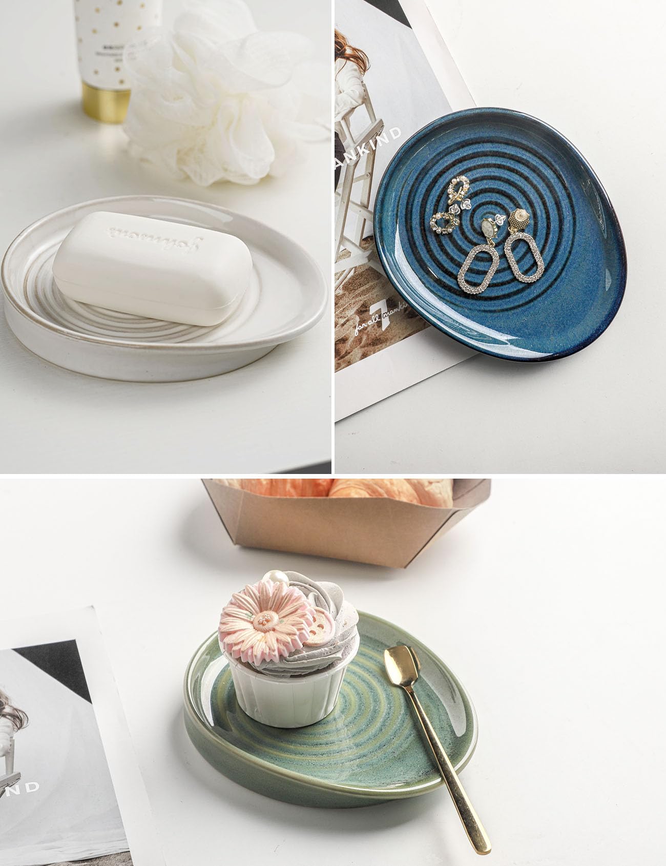 A compact, farmhouse-inspired look that complements counters and stovetops.