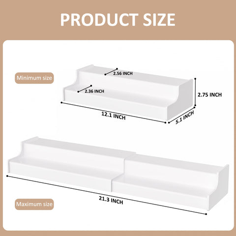 Sezanrpt cabinet-display with adjustable width for tight spaces.