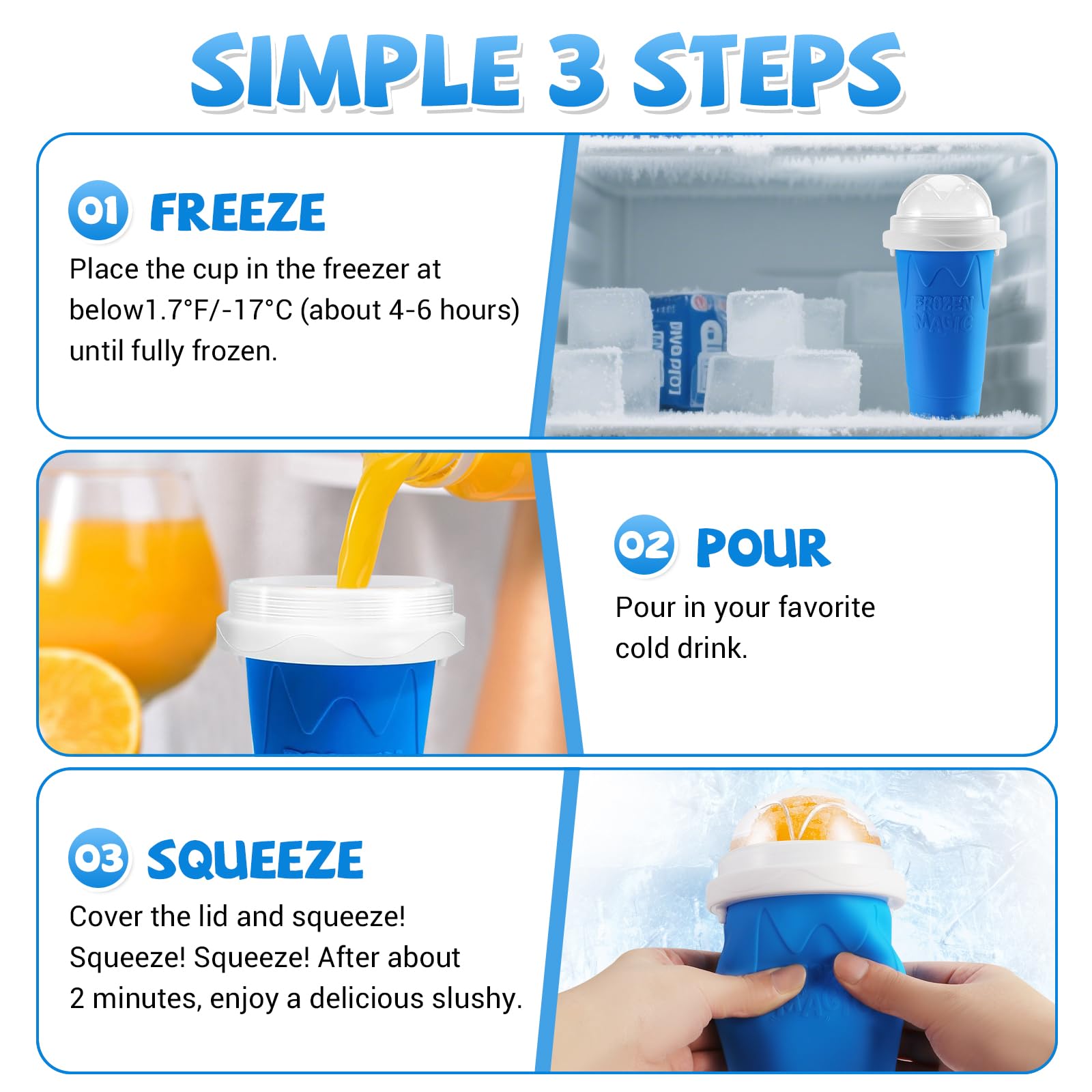 Sezau Slushie Cup freeze-and-make setup enables DIY slushies.