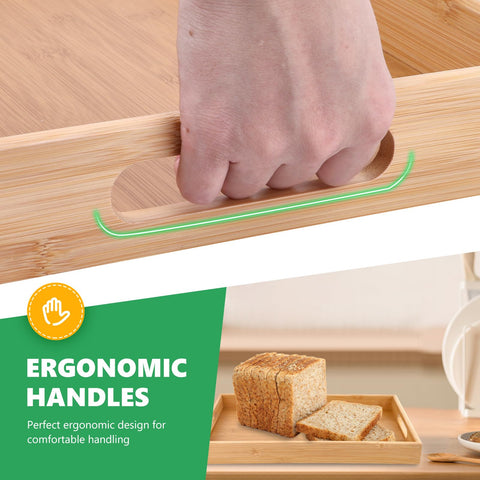 Sgigiul bamboo tray with handles provides stable transport during gatherings.