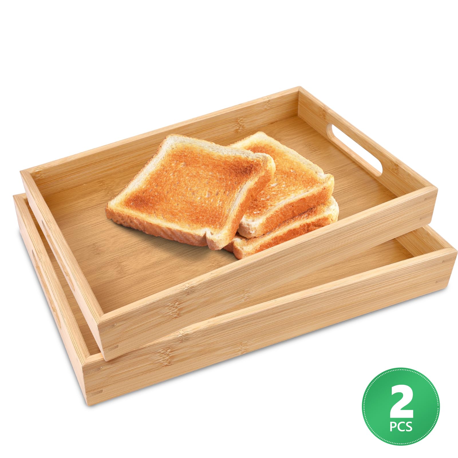 Sgigiul bamboo tray supports indoor and outdoor entertaining.