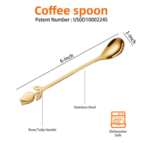 SGVRPVZ 6-inch mini coffee spoons ideal for tea and demitasse.